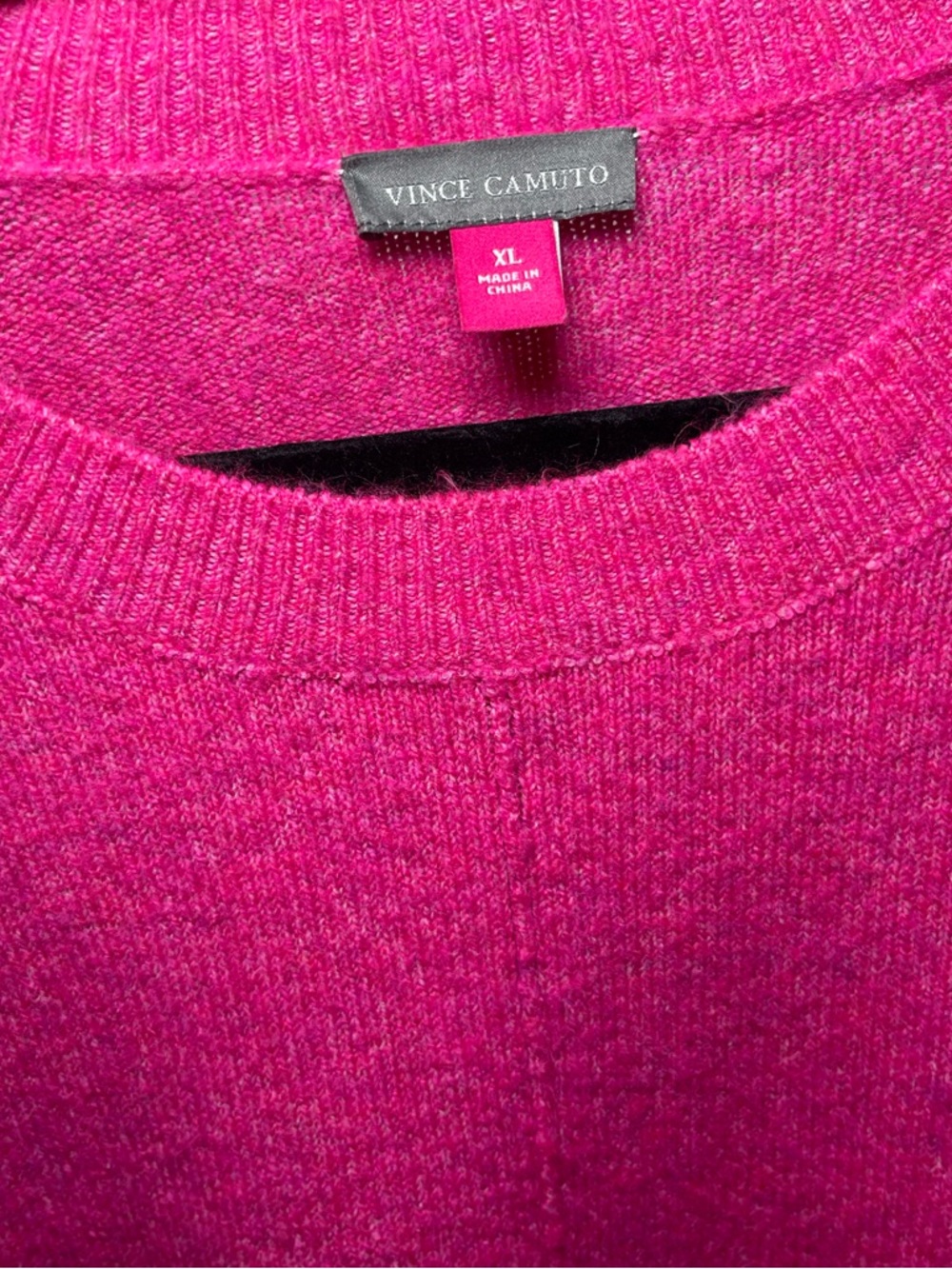 Vince Camuto Women's Soft Knit Long Sleeve Fuchsia Crewneck Sweater Size XL - Picture 14 of 14